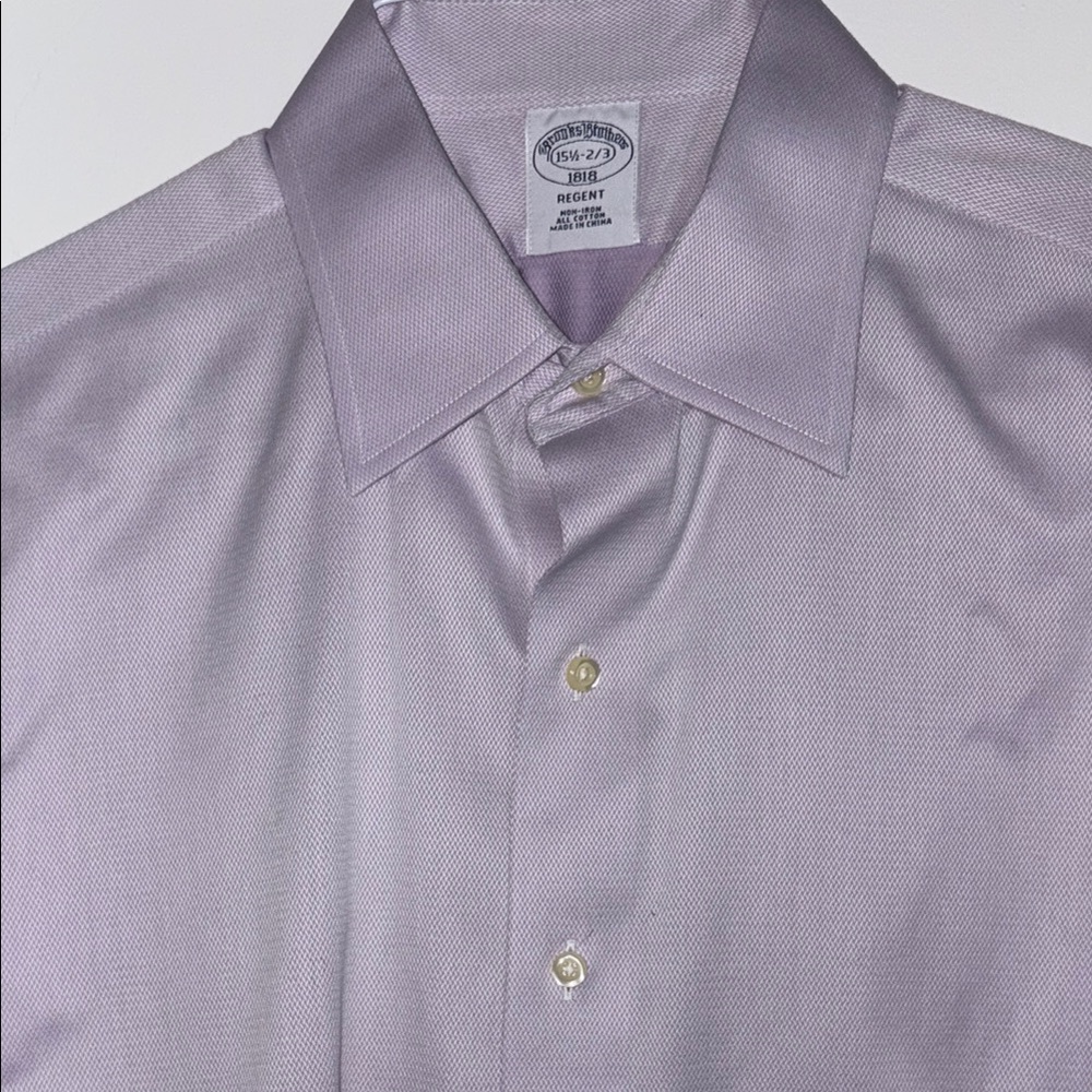Brooks Brothers Lavender Dress Shirt with Premium Fabric